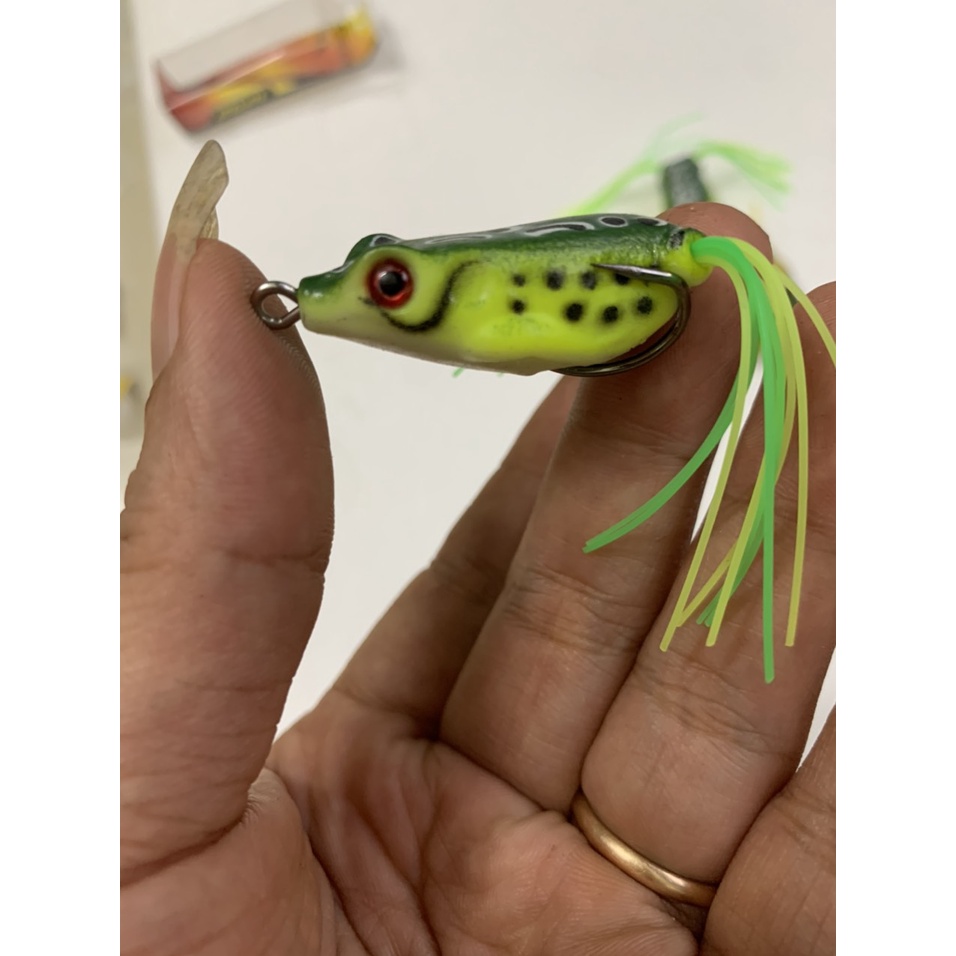 Mồi nhái giả câu lure, mồi nhái hơi super frog đuôi dài