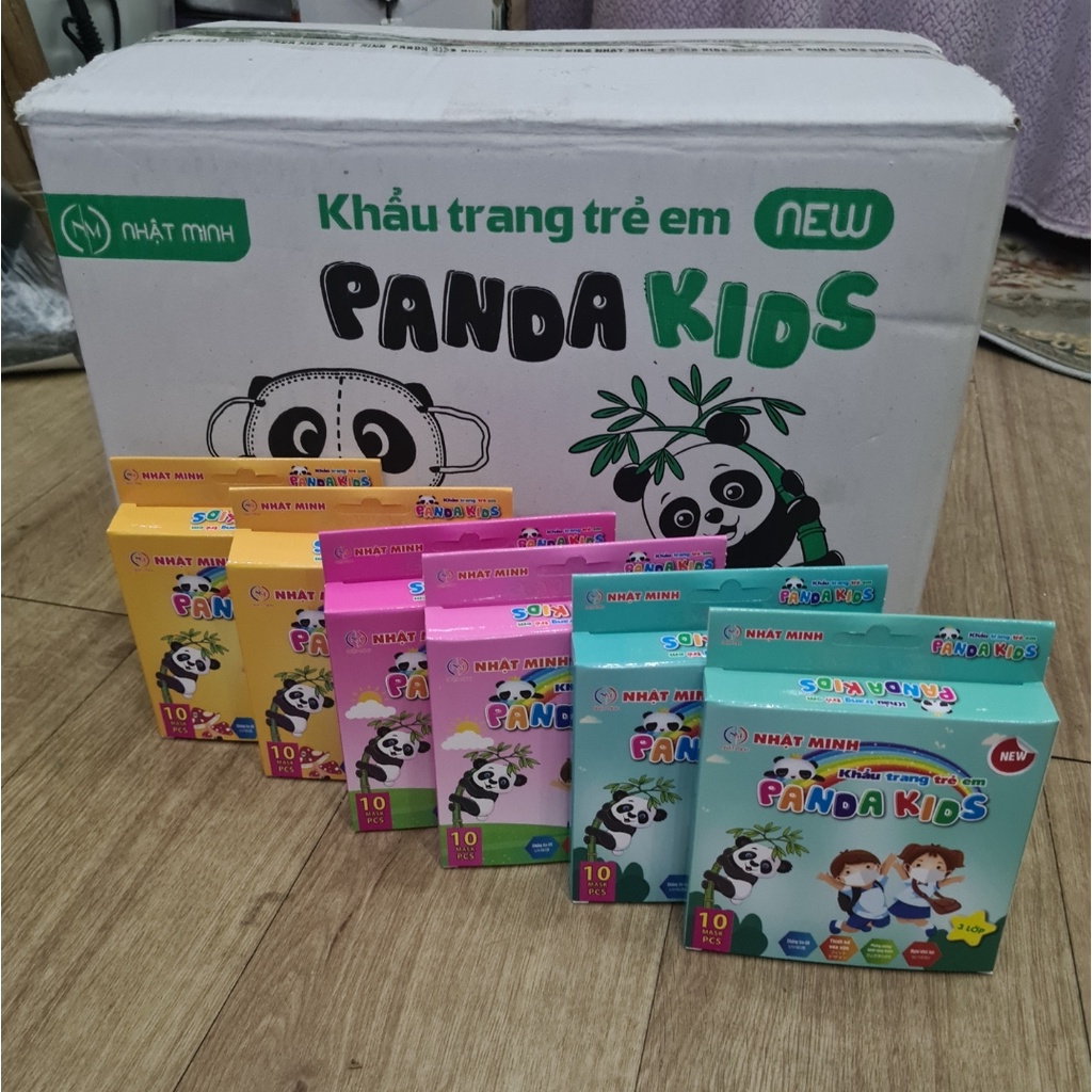 Khẩu Trang Gấu Panda Trẻ Em Hộp 10 Cái, mẫu cute nhất năm cho bé yêu