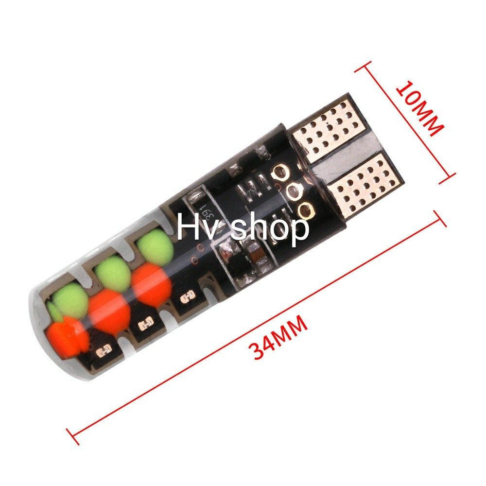 Led xe may Led xinhan demi  T10 16 màu có remote cho xe máy HV shop mẫu mới ( giá 1 cặp+ remote )