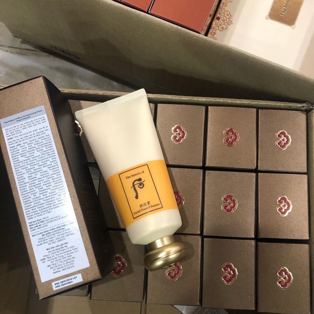 - SỮA RỬA MẶT WHOO vàng 180ml full