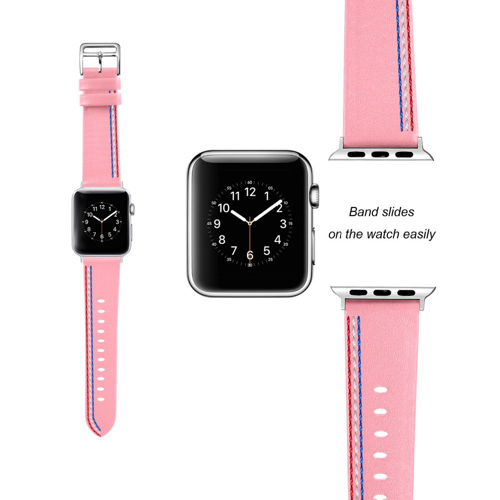 Dây đeo bằng da thật cho đồng hồ thông minh Apple Watch 4 / 3 / 2 / 1 38 / 40 / 42 / 44 mmm