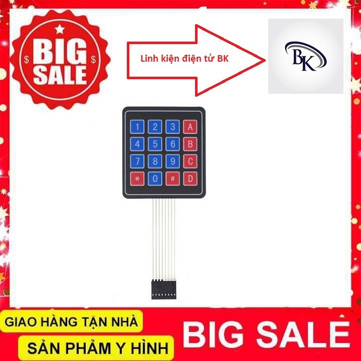 Bàn Phím dây Ma Trận Mềm 4x4 Keypad