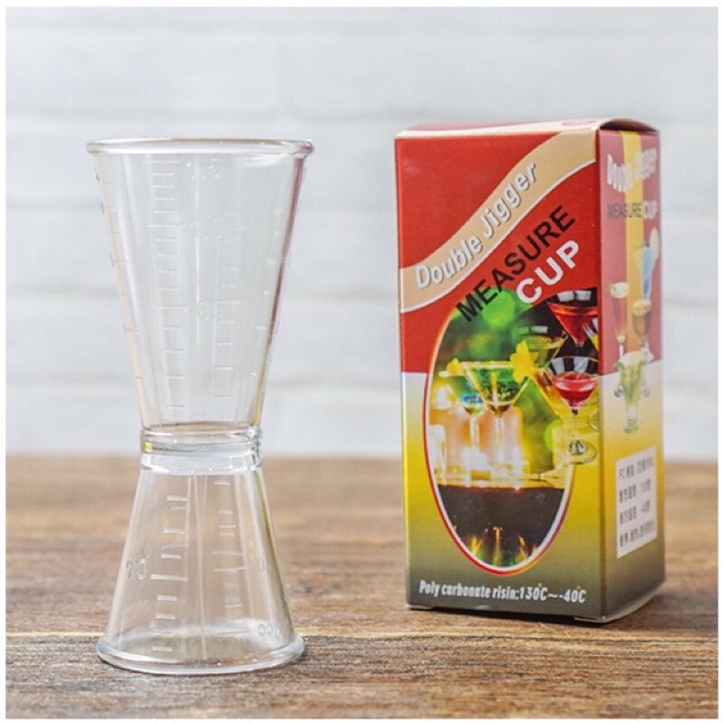 Ly đong định lượng jigger nhựa 2 đầu 10-20ml và 20-40ml dùng để pha chế các loại thức uống, cooktail,.