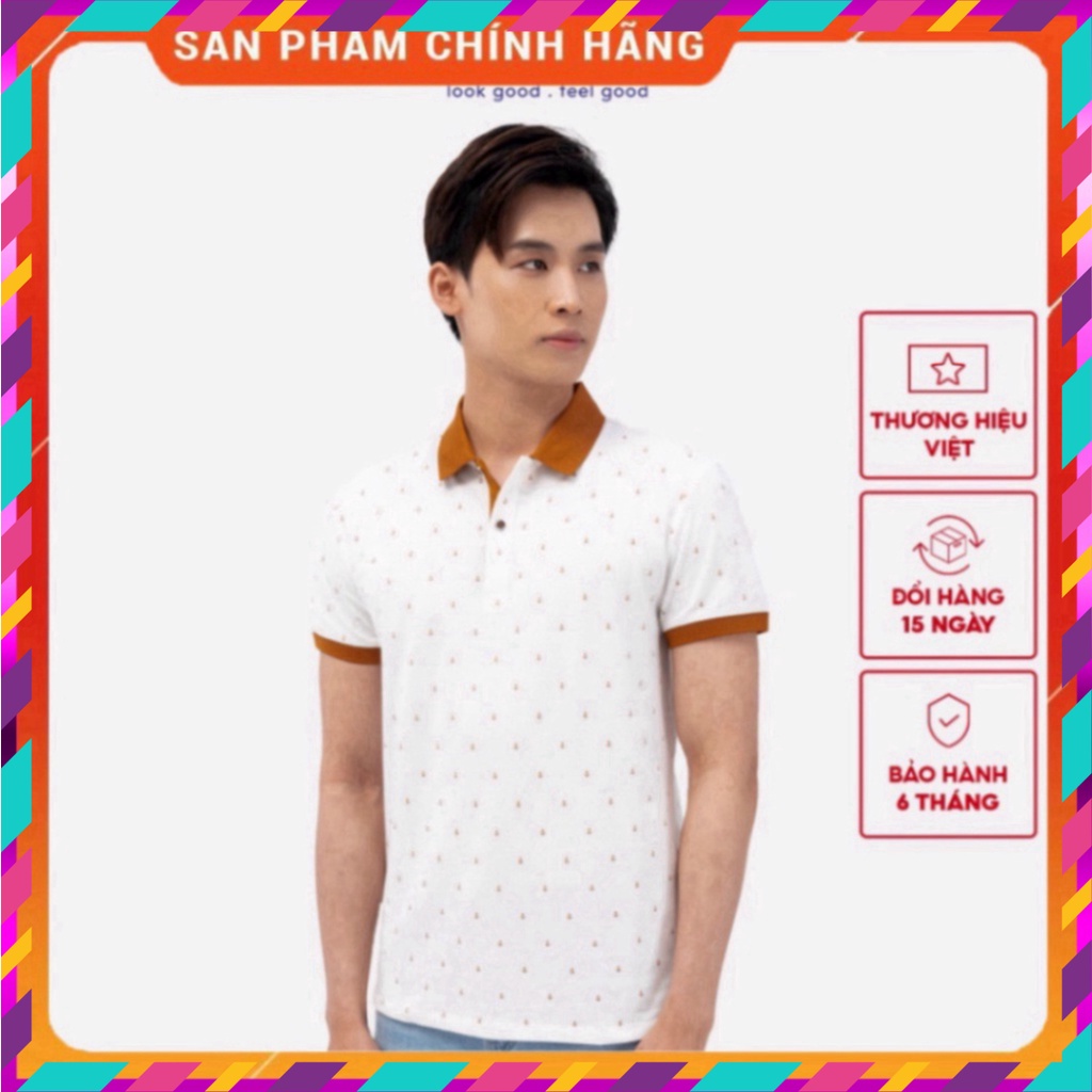 Áo thun polo nam YODY in hình mỏ neo, vải mắt chim thoáng mát APM5345 (giá sale hot) ( siêu sale )