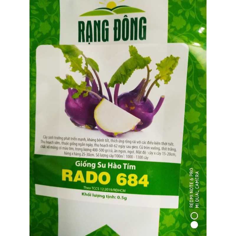 Hạt giống Su hào tím 0.5gr❤️FREESHIP XTRA❤️