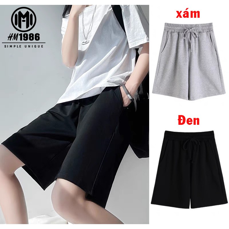 Quần short thun nam nữ Hm1986, Quần Đùi Unisex QT100 | BigBuy360 - bigbuy360.vn