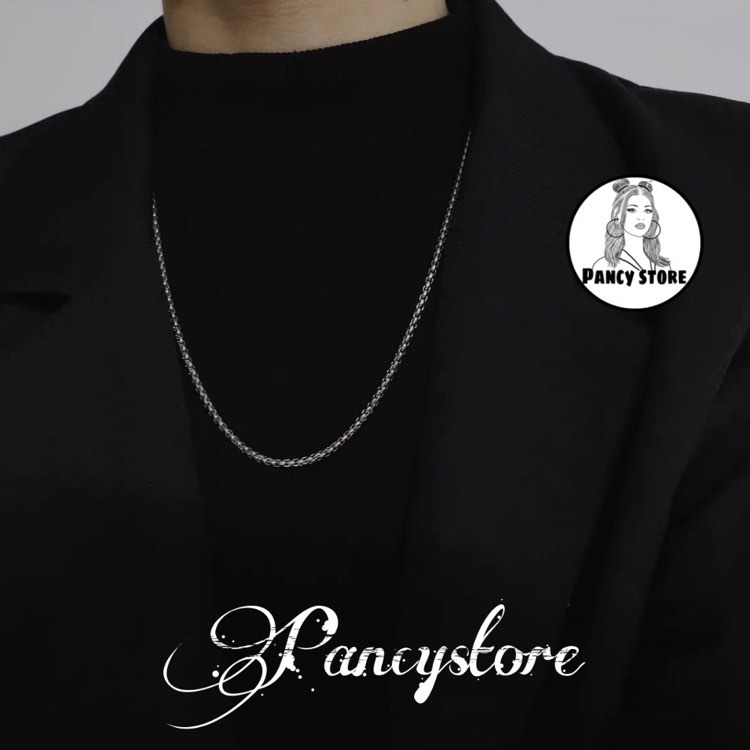 dây chuyền vòng cổ titan dây trơn unisex