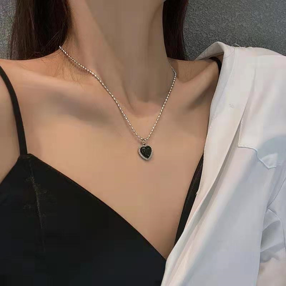 Dây chuyền mặt trái tim đơn giản phong cách retro nữ tính thanh lịch