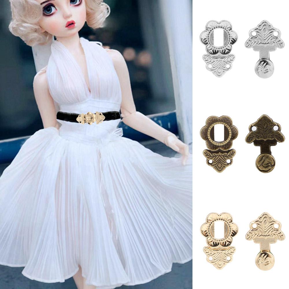 BEBETTERM Bộ 10 Nút Thắt Lưng 3 Màu 18mm Bằng Kim Loại Cho Búp Bê