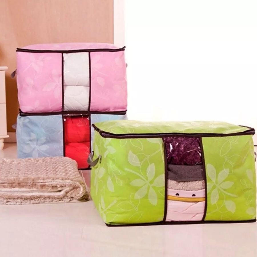 Túi vải đựng quần áo, túi vải đựng chăn màn, đồ dùng cỡ lớn chống ẩm mốc