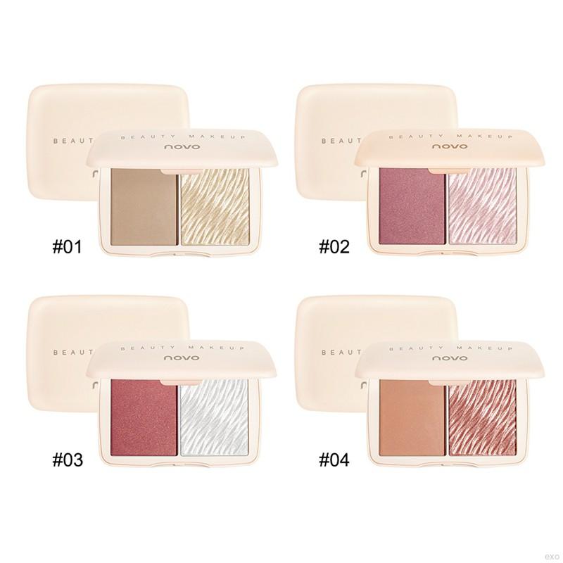 [Hàng mới về] Phấn Highlight Và Tạo Khối Novo 2 Trong 1 Tông Nhũ Và Lì Trang Điểm Lâu Trôi | BigBuy360 - bigbuy360.vn
