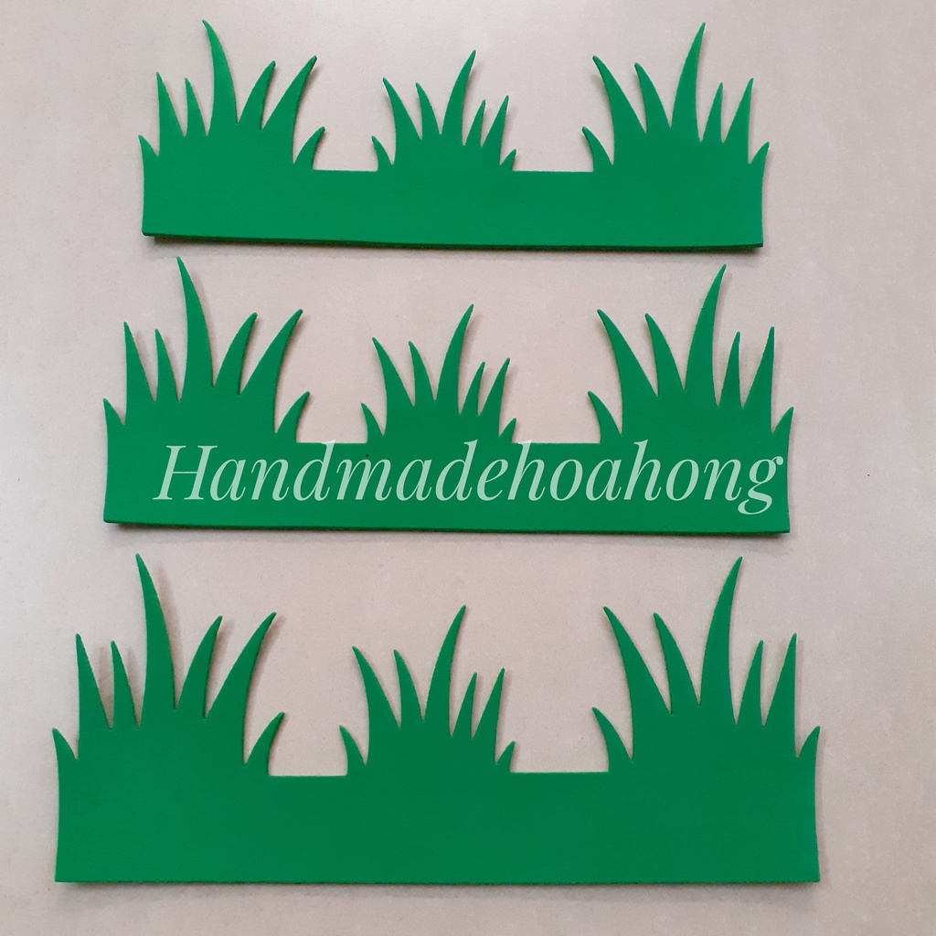 1 BỤI CỎ , bằng xốp dày 2mm, 2 SIZE – Phụ kiện handmade - phụ kiện làm thiệp, trang trí mầm non
