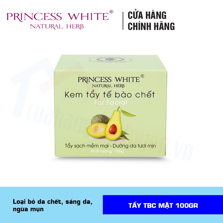 [CHÍNH HÃNG] Kem Tẩy Tế Bào Chết Da Mặt Chiết Xuất Trái Bơ Princess White Bán Chạy