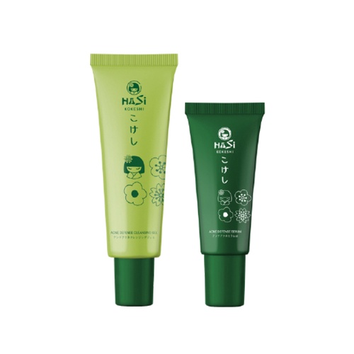 Set: Serum & Gel Rửa Mặt Hasi Kokeshi từ Nhật Bản date 2025