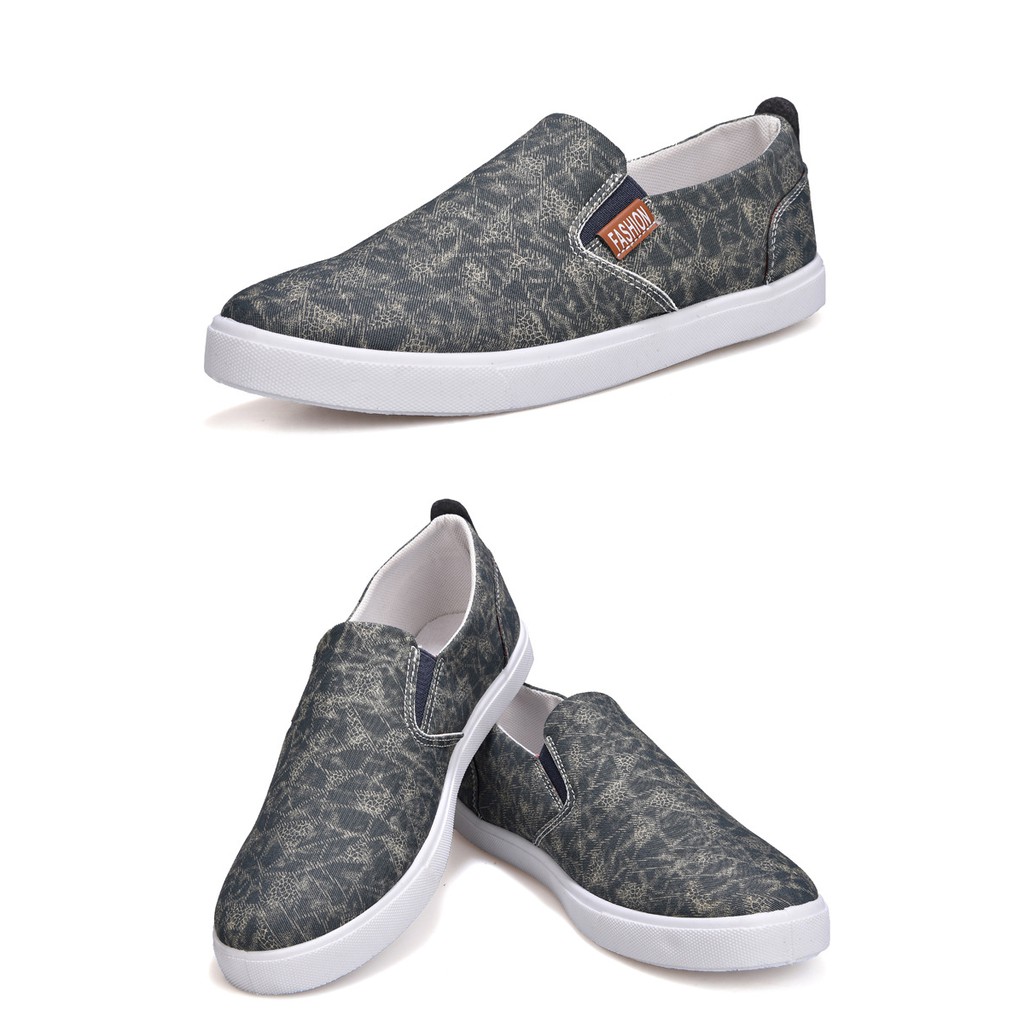 Giày Lười Vài Nam Spiso SP035 Xám | BigBuy360 - bigbuy360.vn