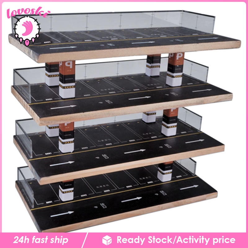 Mô hình bãi đậu xe diorama bằng acrylic tỉ lệ 1:64 chất lượng cao