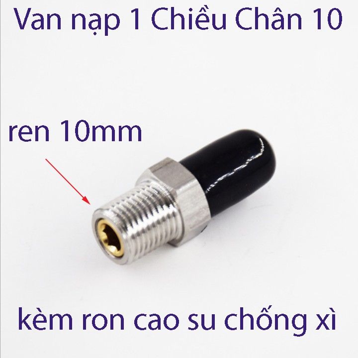 van nạp 1 chiều - van nap một chiều chân 10mm