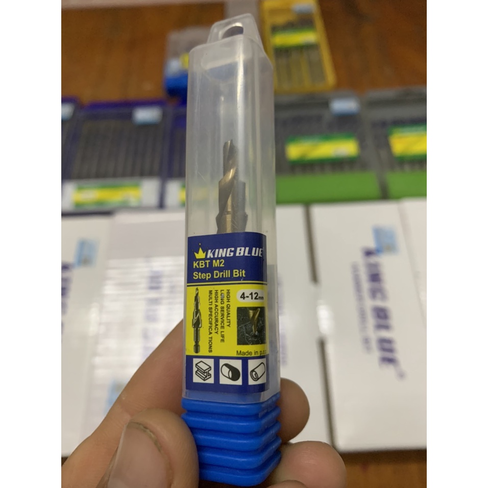 Mũi khoan tháp , mũi khoan bước King Blue 4ly-12ly 4ly-20ly 4ly-32ly