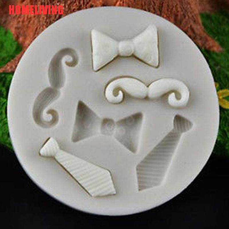 Khuôn Silicone Tạo Hình Râu Nơ Trang Trí Bánh