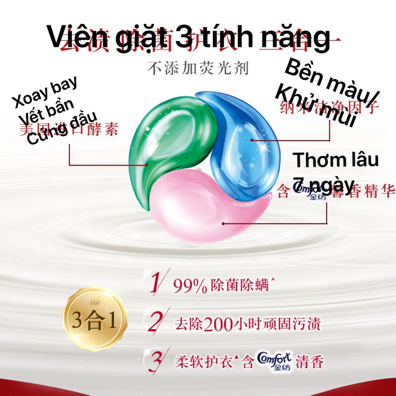 Túi Viên Giặt Tiện Lợi OMO 3 in 1 đậm đặc hơn (18 Viên/Gói)