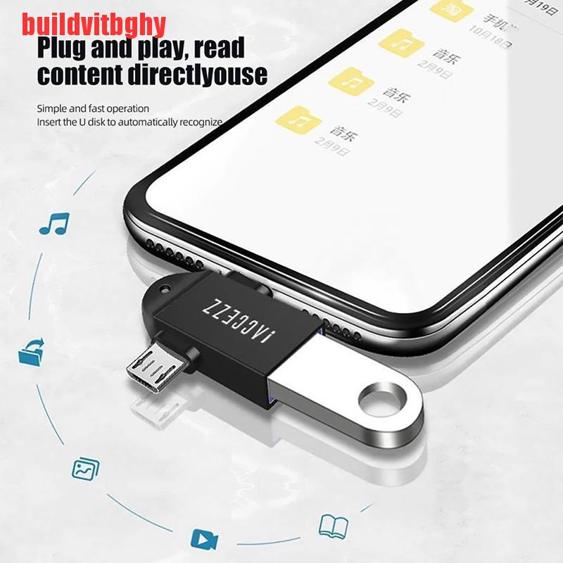 (Mua-Code) Giắc Chuyển Đổi Từ Usb Sang Type C Micro Usb Otg Cho Android