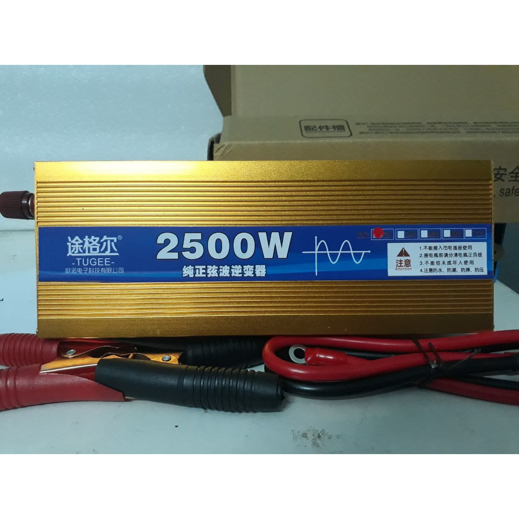 Bộ kich điện 12V 2500W - Power inverter 2500W - 2500w.