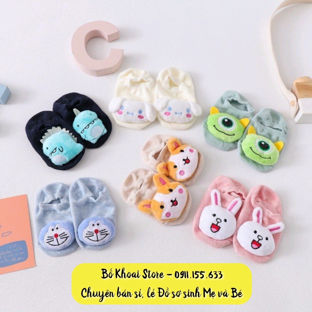 Tất 3D hình thú có chống trượt - Vớ chống trượt hình thú 3D cho bé 3-24m - Bố Khoai Store