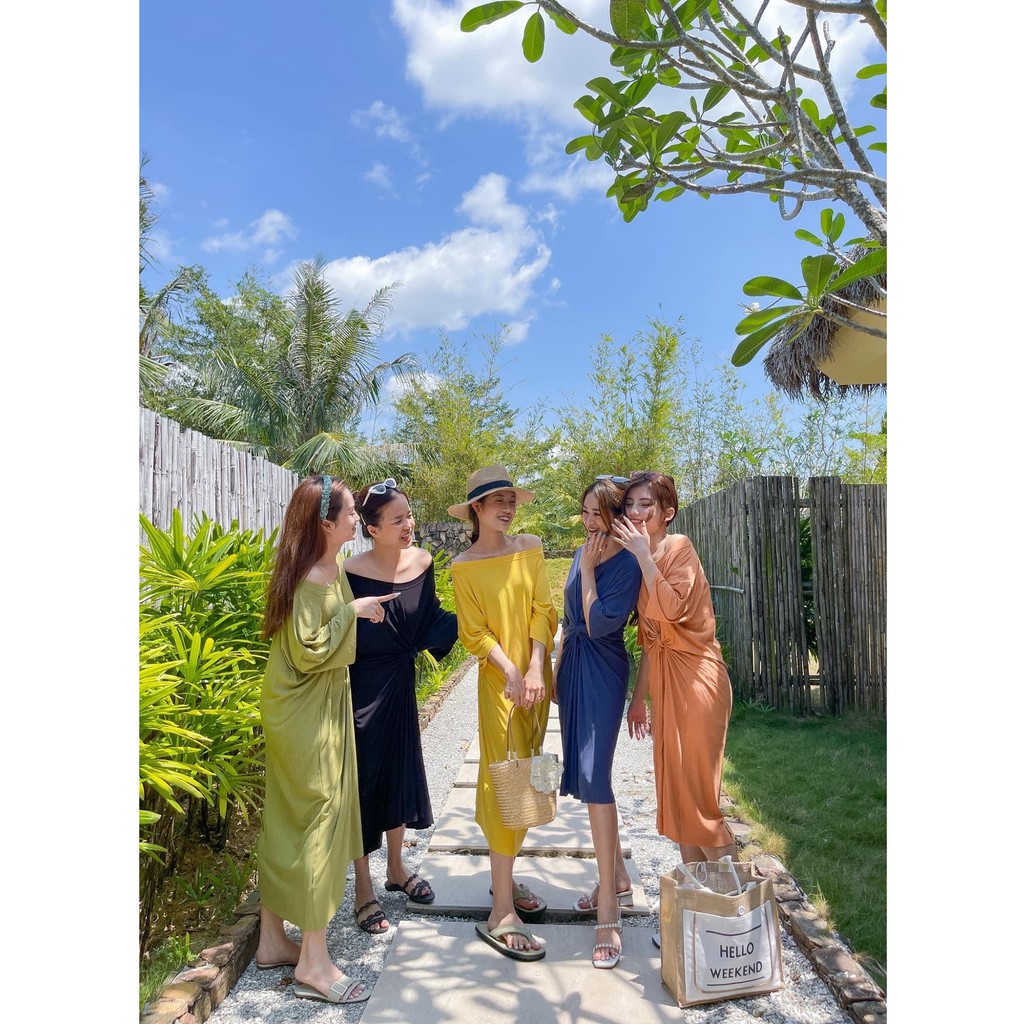 Váy thun gân cổ tròn dáng dài V511 SUSTORE