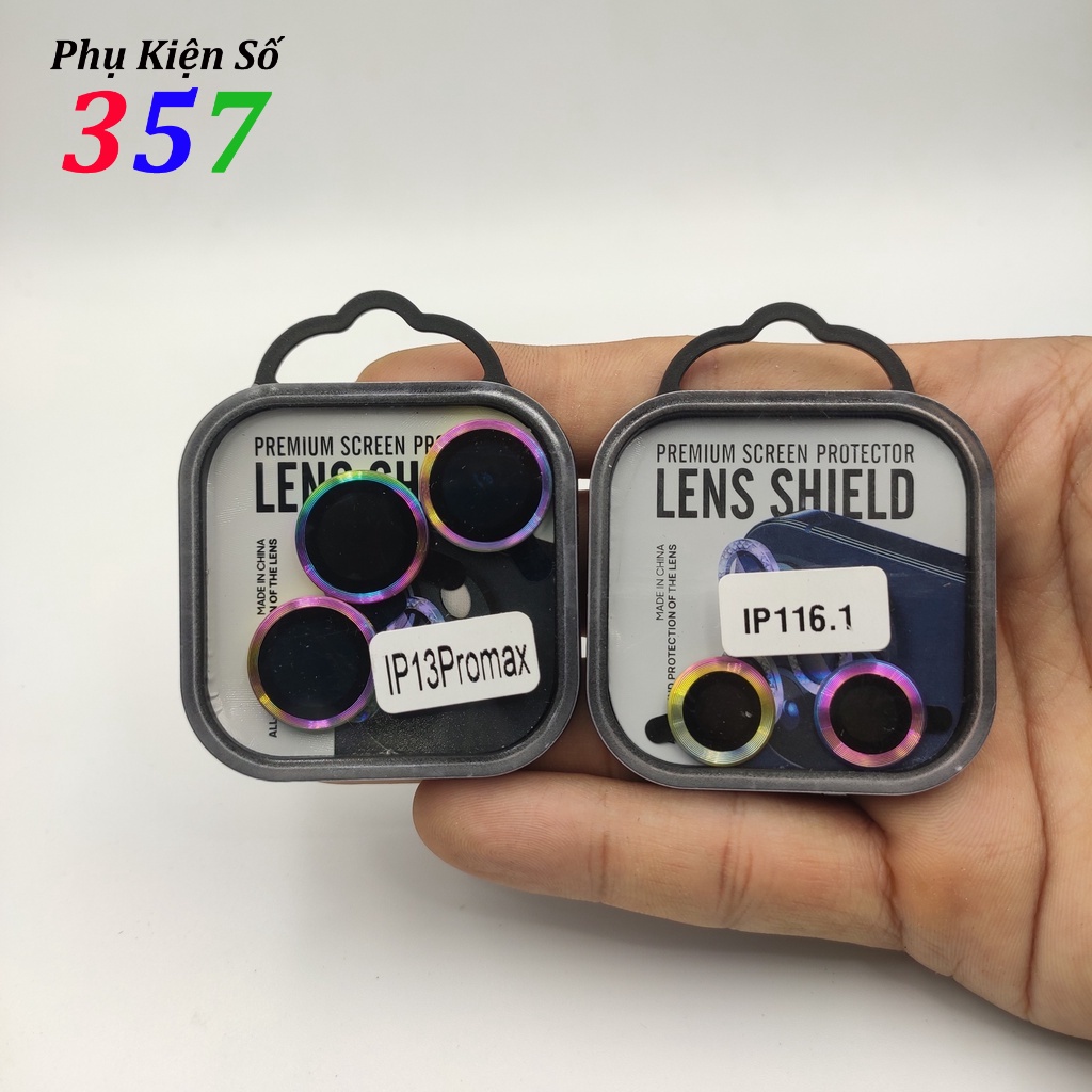 Dán bảo vệ camera đủ dòng cho IP - Viền Titan từ IP 11 đến 15 Pro Max - Hàng cao cấp