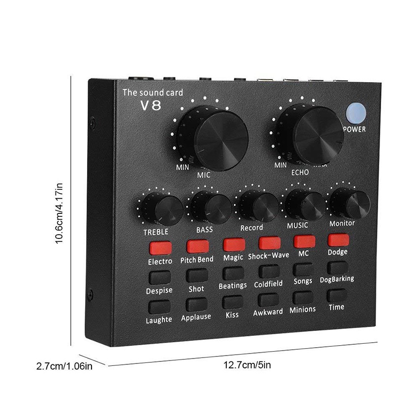 [ Siêu rẻ ] Sound Card thu âm V8