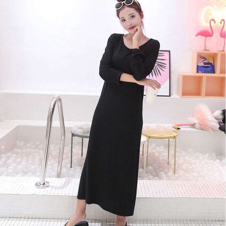 Đầm Dài Tay Phong Cách Hàn Quốc Thời Trang Thu Xuân Dành Cho Nữ 2022