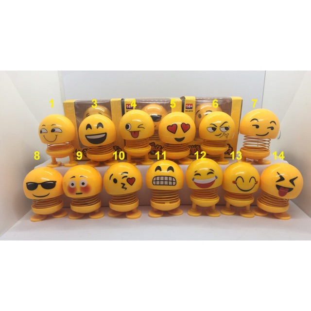 Emoji lúc lắc lò xo cực cute, hàng loại 1 lò xo thép .DoChoiXeMay