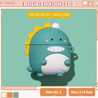 🔥 Case Ap 1/2/3 & Pro 🔥 Freeship 🔥 VỎ BỌC KHỦNG LONG BỜM VÀNG - Cho Tai Nghe Không Dây (Bluetooth) - TGDĐ89