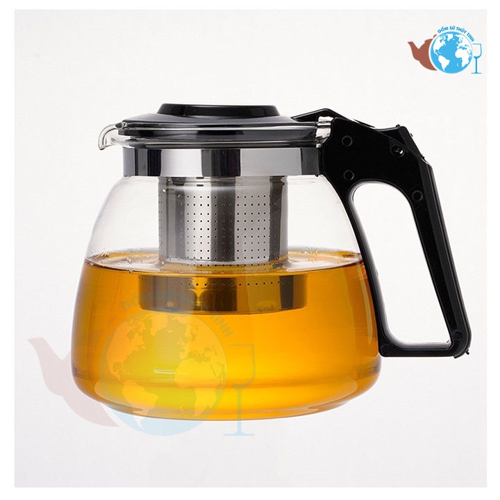 Ấm pha trà thủy tinh có lõi lọc inox dung tích 900ml