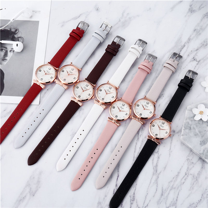 ZOLFA Classic Black Rhinestone Womens Leather Watches Elegant White Simple Ladies Quartz Wrist Watch Analog Clocks Women Gift Watches Đồng hồ nữ