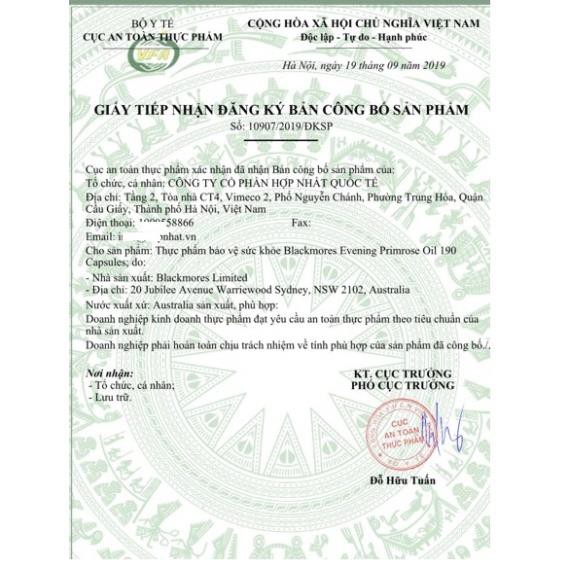 Tinh dầu hoa anh thảo Blackmores 190 viên của ÚC - Điều hòa nội tiết, tăng thụ thai, đẹp da