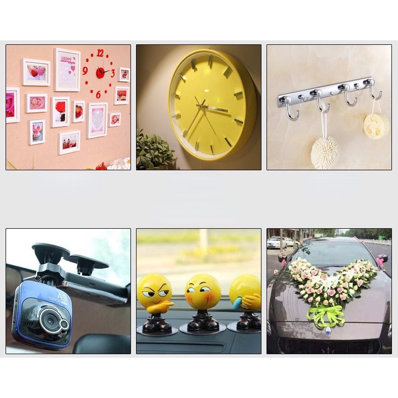 Tấm 50 Miếng Dán Nano Hai Mặt Trong Suốt Hình Tròn Không Để Lại Dấu Vết