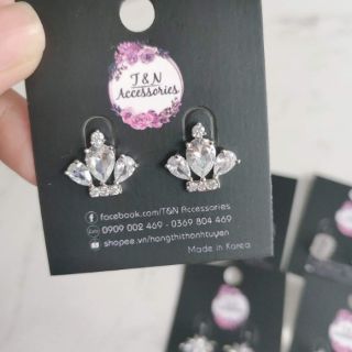 Hoa tai đính đá cao cấp