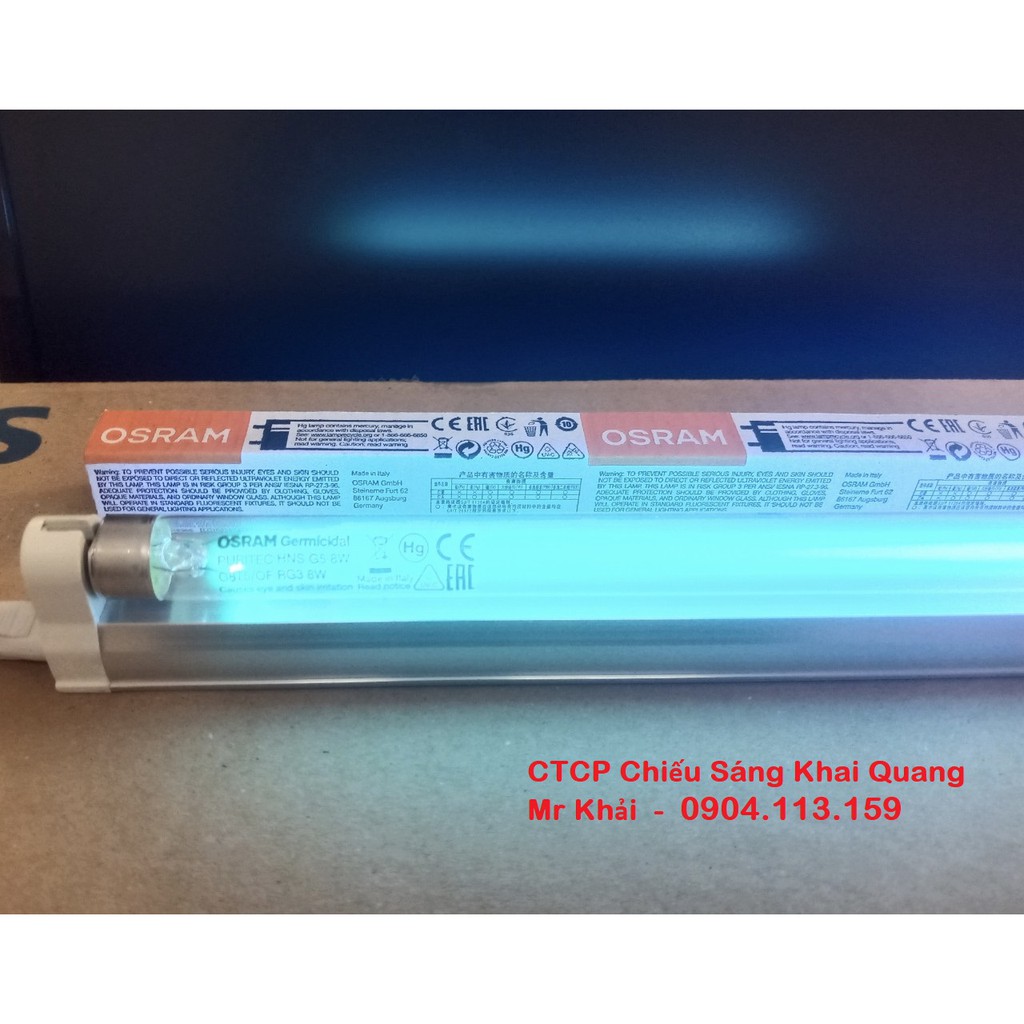 Bộ đèn UV diệt khuẩn mini HNS 8W Osram