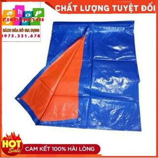 Bạt xanh cam 2 lớp may sẵn có đóng khuy khổ 2m,3m,4m,5m,6m,7m,8m,10m bạt hàn quốc 170g dày