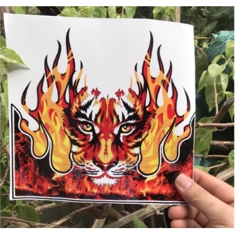 Tem mặt nạ hổ trang trí xe cực ngầu