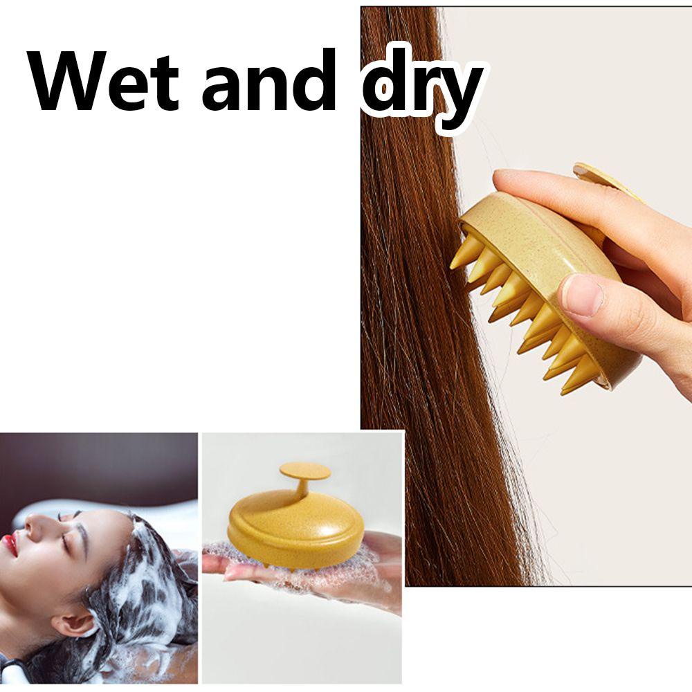 Bàn Chải Tắm Massage Da Đầu Bằng Silicon Mềm CLEOES