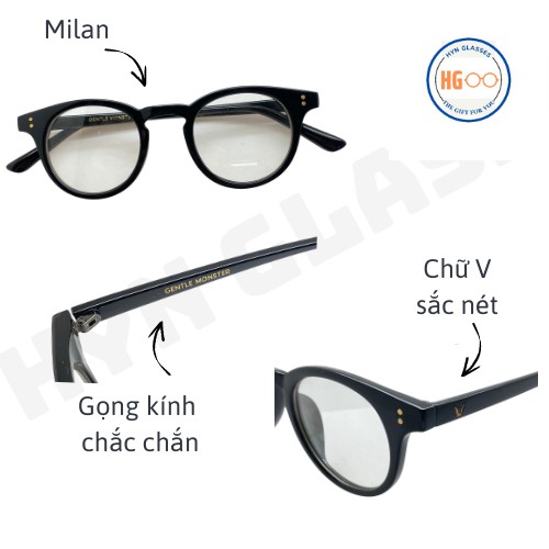 Gọng kính chữ V south side loại 1 nam nữ, kính mắt Milan có khắc chữ V tặng kèm hộp kính | BigBuy360 - bigbuy360.vn