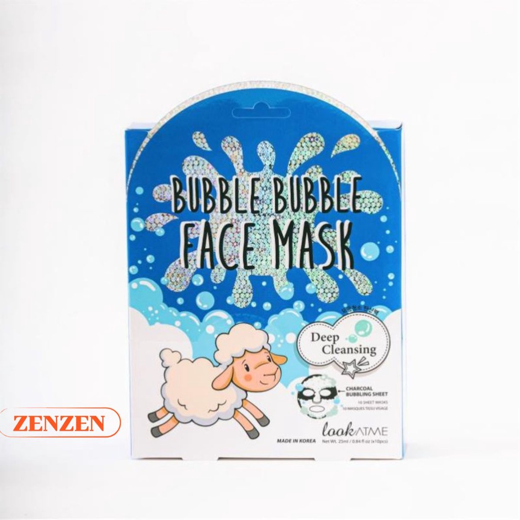 Mặt nạ đắp mặt sủi bọt thải độc hàn quốc LOOK AT ME BUBBLE FACE MASK 25ML/miếng hộp 10 miếng