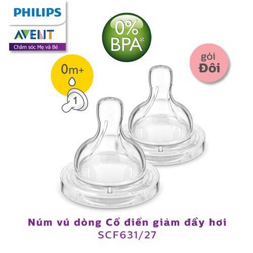 Núm ty  Silicone  cho trẻ sơ sinh  (vỉ đôi)