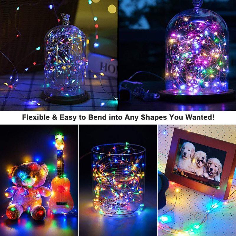 Dây đèn đom đóm Fairy light dùng pin AA Davia HT808