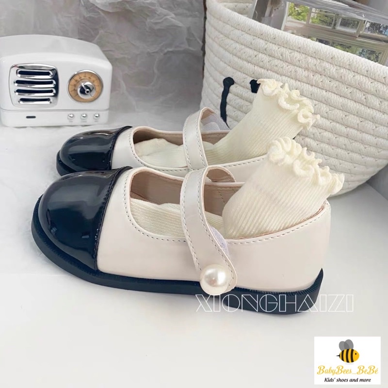Giầy búp bê Mảry Jane đính ngọc cho bé gái - giầy công chúa phong cách cổ đien cho bé fankahao A7 (sz 21 - 30)