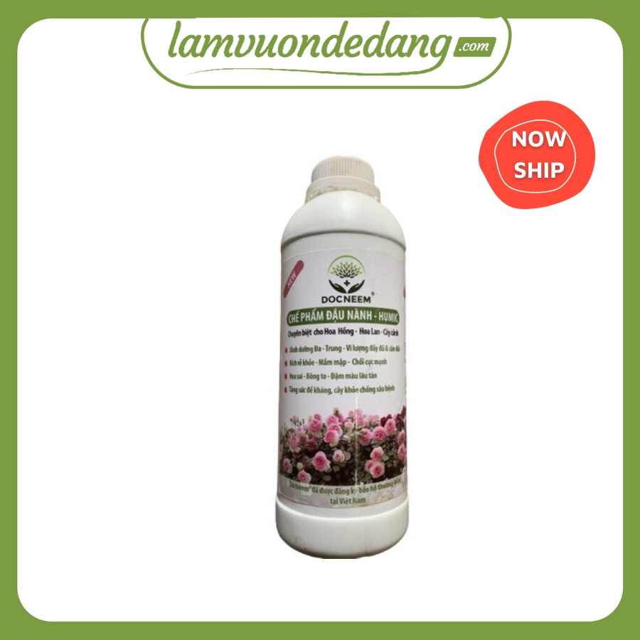 Chế phẩm đậu nành humic 1 lít, giúp kích rễ, sai hoa, chồi tua tủa, cây phát triển khỏe mạnh