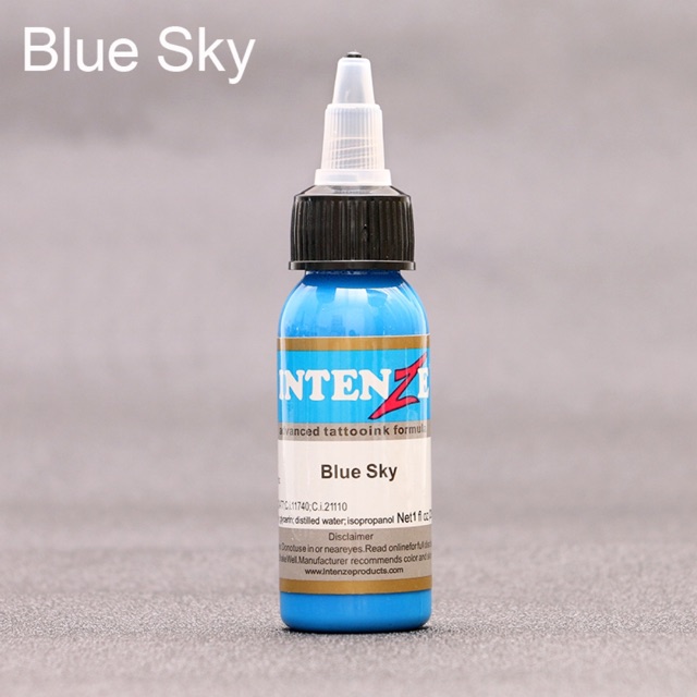 Mực xăm màu xanh blue sky intenze 30ml hàng có sẵn