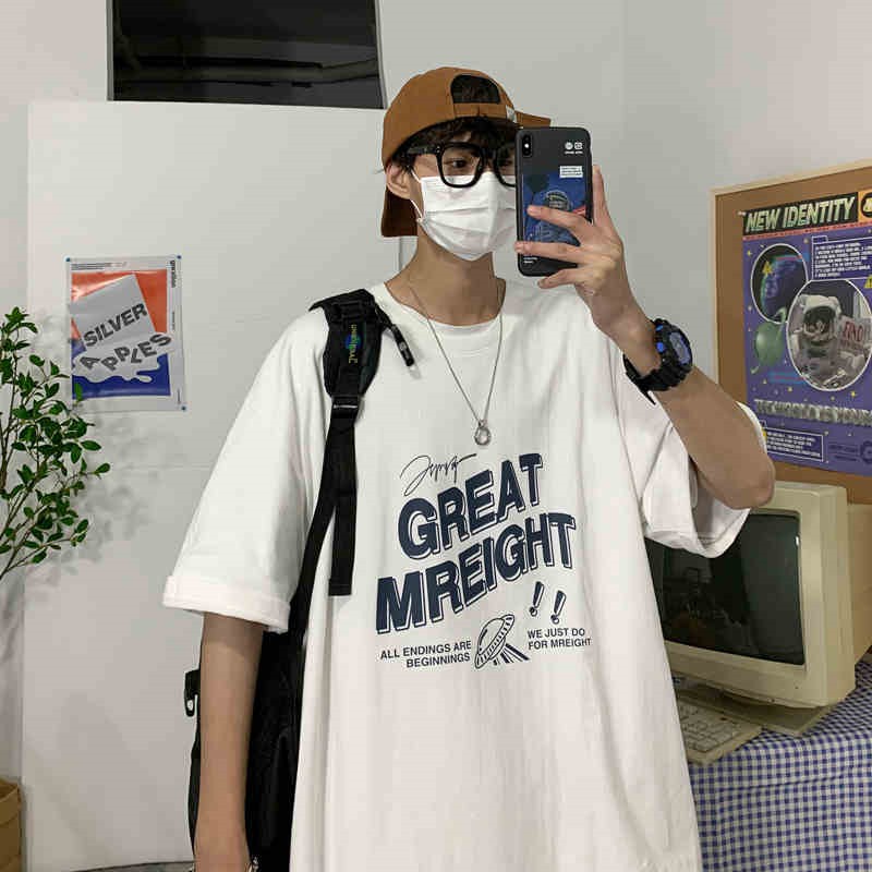 Áo thun nam nữ unisex tay lỡ phông form rộng teen cổ tròn oversize cotton MREIGHT giá rẻ màu đen trắng tee pull freesize